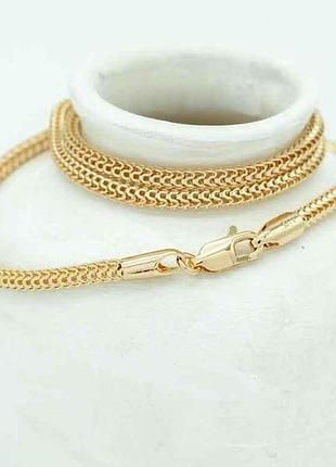 Цепочка медицинская сплав dgs питон 1062 3мм позолота 18к 45см тм xuping