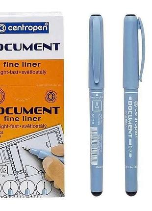 Лайнер 0,7мм черный document, 2631 тм leader