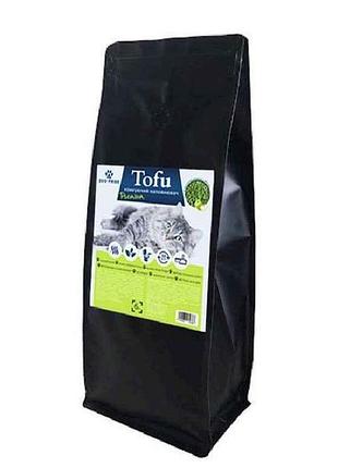 Наповнювач комкуючий tofu premium зелене яблуко 10л тм zoo-pride