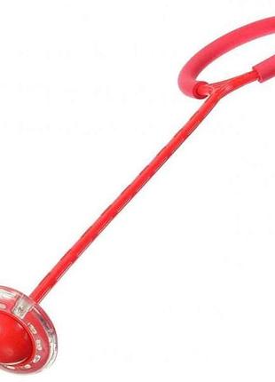 Скакалка 0,62м красный с колешком арт. sr19001 тм 7toys