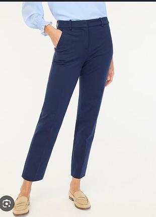 Брюки сині класичні прямі базові j.crew cameron