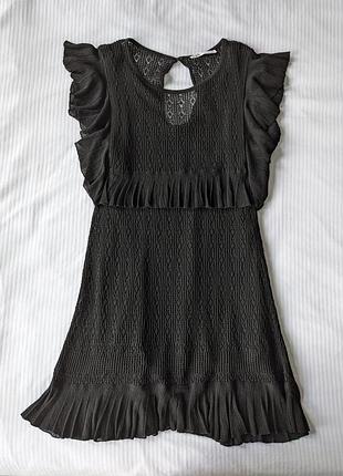 Чорна в'язана сукня zara m