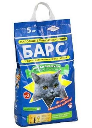 Наполнитель минеральный гигиенический 5кг круглый no2 тм барс