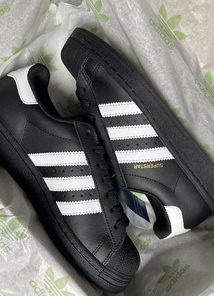 Кроссовки adidas superstar black white адидас суперстар черные 36–45 2