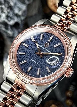 Pagani design pd-1794m silver-rose gold-blue 2