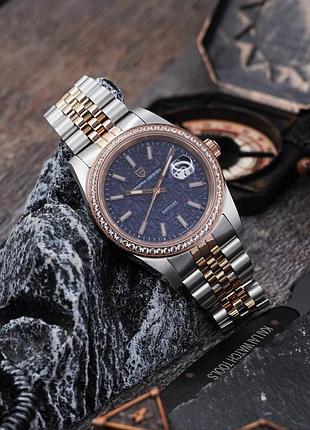 Pagani design pd-1794m silver-rose gold-blue 3