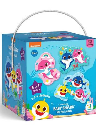 Дитячий пазл "baby shark" 200587 від 2 років, 18 елементів