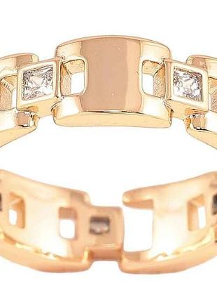Каблочка позолота 18k «браслетные звена с цирконом» (257292) р.16-17 тм xuping