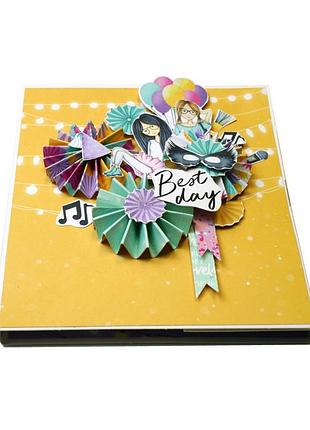 Набір для створення pop-up листівки "party girl" fdgck-052, 14 x 16 см
