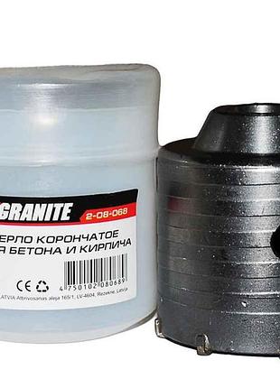 Сверло корончате по бетону 68 мм 8 зубцов 2-08-068 тм granite