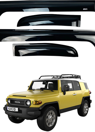 Ветровики toyota fj cruiser 2008- (4 шт, defl)