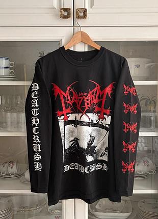 Лонгслів / мерч mayhem - deathcrush метал merch black darkthrone mayhem