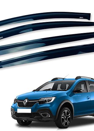 Ветровики для renault sandero / stepway 2012-2020 (defl) q2