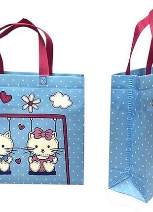 Еко сумка ручка kitty ламінація із замком 320-270-100 400мм тм ecobag
