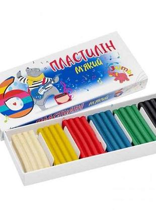 Пластилін 6 кольорів тм jumbi
