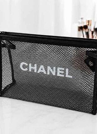 Косметичка черный прозрачный chanl силикон 211089 тм estet