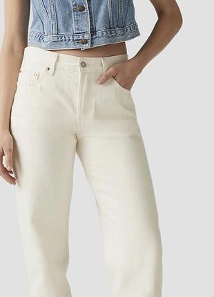 Джинси молочного кольору levis501 2