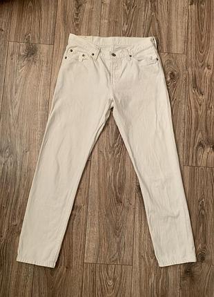 Джинси молочного кольору levis501 3
