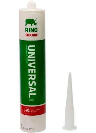 Герметик силіконовий санітарний 280 мл rs-301 білий тм rino