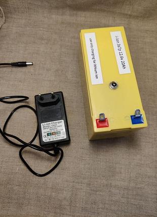 Акумулятор li-ion 12.6v 20ah 3s7p з bms 100a + зарядка 2а