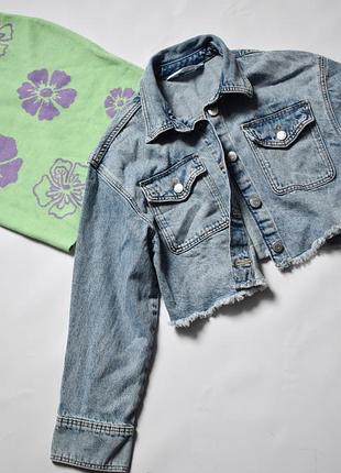 Джинсовая подростковая куртка джинсовка h&amp;m 10-11 лет