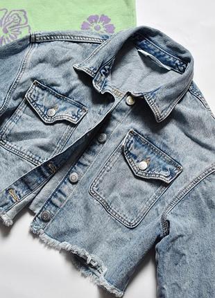 Джинсовая подростковая куртка джинсовка h&amp;m 10-11 лет 3