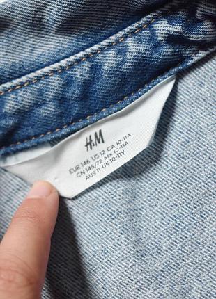 Джинсовая подростковая куртка джинсовка h&amp;m 10-11 лет 5