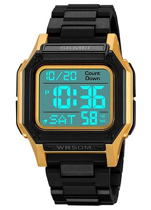 Skmei 2264bkgdwt black-gold-white 2