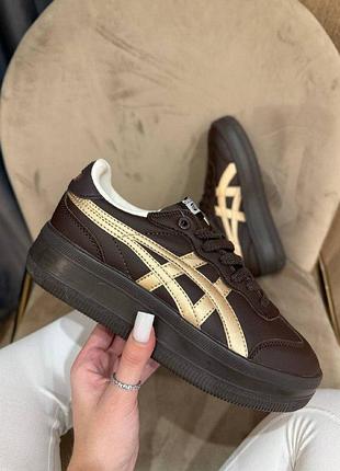 Кроссовки asics onitsaka tiger tokuten brown gold