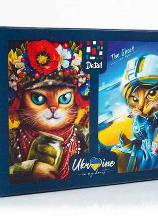 Пазли 2 in 1 сat soldier the ghost of kyiv cat dt500-09 тм vladi toys