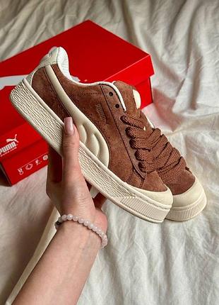 Кроссовки puma suede xl beige brown