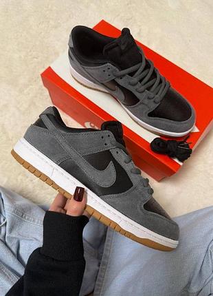 Кроссовки nike sb dunk low trd dark grey black