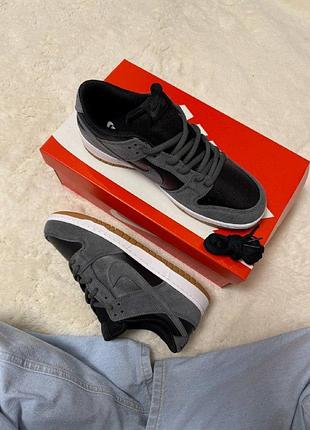 Кроссовки nike sb dunk low trd dark grey black 5