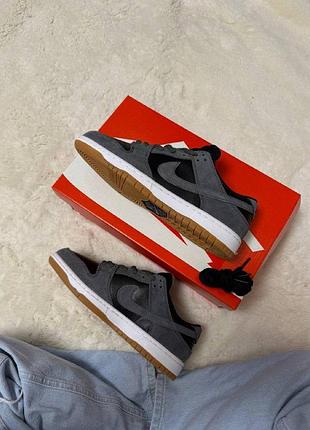 Кроссовки nike sb dunk low trd dark grey black 6