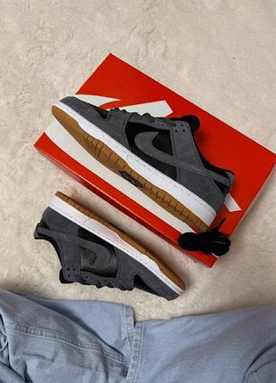 Кроссовки nike sb dunk low trd dark grey black 7