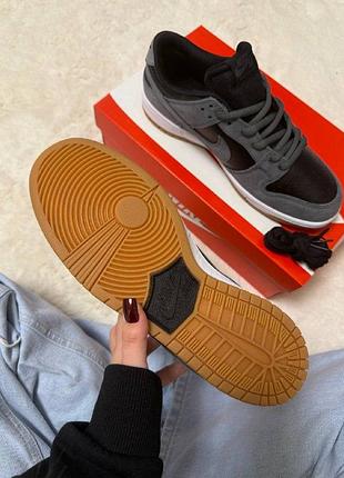 Кроссовки nike sb dunk low trd dark grey black 8