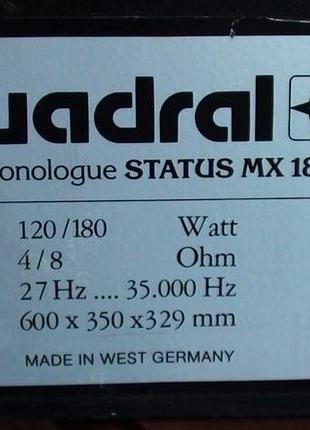 Колонки quadral status mx18. 3