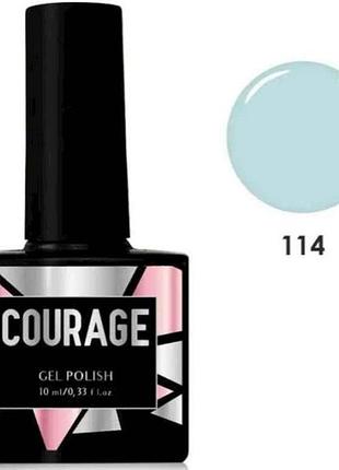 Гель-лак 10мл для нігтів №114 блакитна мята тм courage