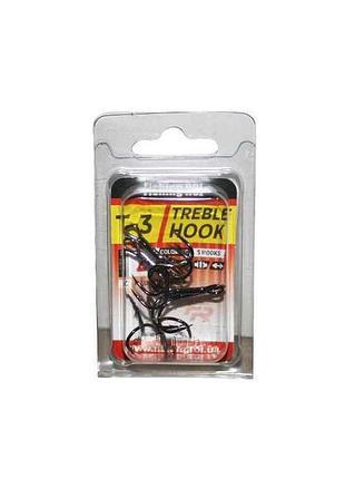 Гачок потрійний №2 t-3 (5шт/уп) арт.33-06-002 тм fishing roi