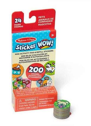 Блокнот мини и запасные наклейки для штампа melissa doug «любички» sticker wow sm93208/6075135 тм spin master