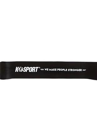 Стрічка для вправ power band mini k-sport ks-287 чорна 18х25 кг