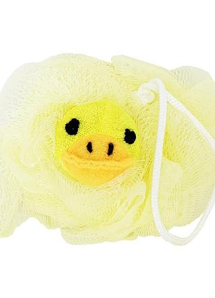 Мочалка для купания малышей уточка mgz-0912(yellow) нейлон