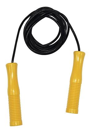 Дитяча скакалка №1 0749(yellow) діаметр 3,7 мм, довжина 270 см, чорна