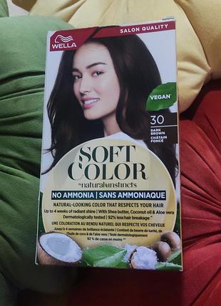 Wella soft color без аміака 30 темно-коричнева