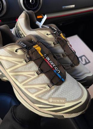 Кроссовки salomon xt-6 beige gore-tex 7