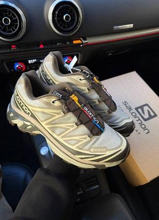 Кроссовки salomon xt-6 beige gore-tex 8