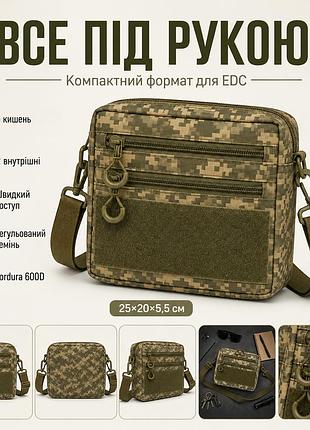 Мужская сумка через плечо из кордуры для патчей камуфляж 8