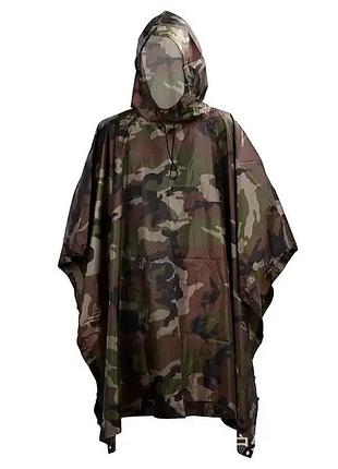 Дождевик raincoat камуфляж d -1 • тактический дождевик камуфляж плащ-палатка пончо с капюшоном 2