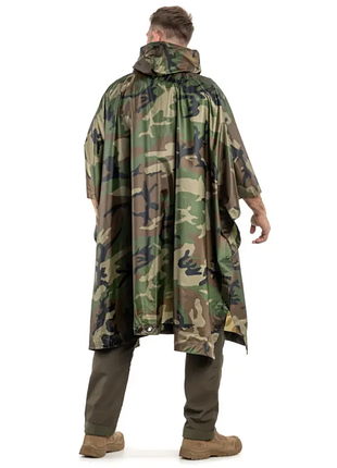 Дождевик raincoat камуфляж d -1 • тактический дождевик камуфляж плащ-палатка пончо с капюшоном 5