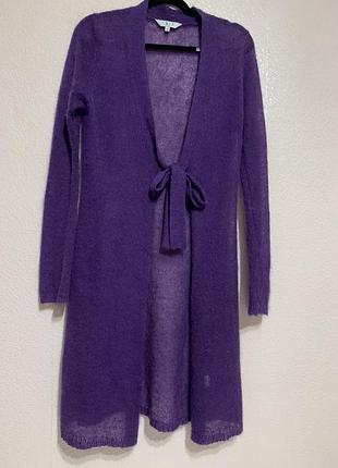 Довгий жіночий кардиган фіолетового кольору від британського бренду east